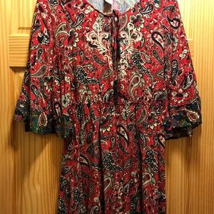 Flying Tomato midi print dress size Medium